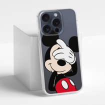 Disney Case Apple iPhone 15 Pro Mickey Partial Print Hiding Transparent