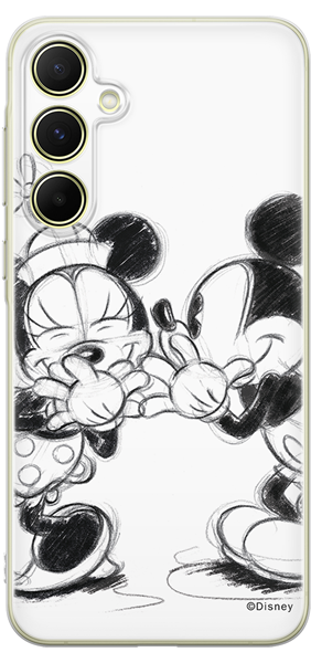 Disney Case Samsung Galaxy A55 5G Mickey and Minnie Full Print Secret White