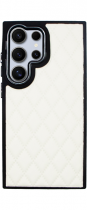 Vivid Diamond Shape PU Leather Case Samsung Galaxy S24 Ultra White