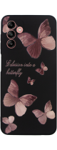 Vivid Silicone Case Samsung Galaxy A04s Butterfly Black/Pink