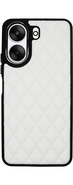 Vivid Diamond Shape PU Leather Case Redmi 13C White