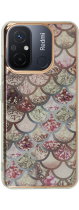 Vivid Mermaid Scale Silicone Case Xiaomi Redmi 12C Rose Gold