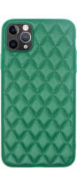 Vivid Diamond Shape PU Leather Case Apple iPhone 11 Pro Max Green