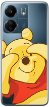 Disney Case Redmi 13C Winnie the Pooh Partial Print Hiding Transparent