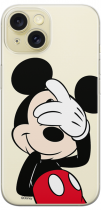 Disney Case Apple iPhone 15 Mickey Partial Print Hiding Transparent