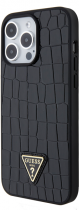 Guess Croco Triangle Logo Collection Case Apple iPhone 15 Pro Max Black