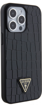 Guess Croco Triangle Logo Collection Case Apple iPhone 15 Pro Max Black
