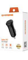 Riversong Car Charger 2xUSB 3.1A Safari P5 Black