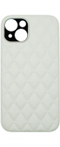 Vivid Diamond Shape PU Leather Case Apple iPhone 14 White