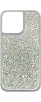 Vivid Magsafe Glitter Shine Case Apple iPhone 15 Pro Max Silver