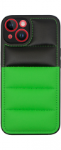 Vivid Puffer Back Cover Apple iPhone 14 Green/Black