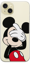 Disney Case Apple iPhone 15 Plus Mickey Partial Print Hiding Transparent