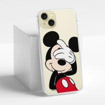 Disney Case Apple iPhone 15 Plus Mickey Partial Print Hiding Transparent