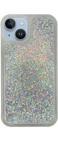 Vivid Liquid Glitter Case Apple iPhone 14 Silver