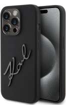 Karl Lagerfeld “Karl Script Logo” Hard Silicone Case Apple iPhone 15 Pro Max Black