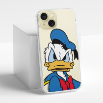Disney Case Apple iPhone 15 Donald Partial Print Angry Transparent