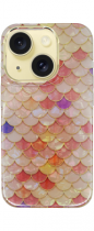 Vivid Mermaid Scale Silicone Case Apple iPhone 15 Pink