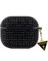 Guess Triangle Charm Silicone Case Apple Airpods 3 Black
