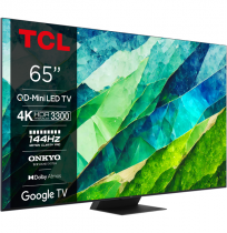 TCL 65C855 4K QD-Mini LED 144HZ TV with Google TV and Game Master Pro 3.0 (2024)