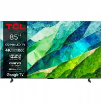 TCL 85C855 4K QD-Mini LED 144HZ TV with Google TV and Game Master Pro 3.0 (2024)