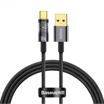 Baseus Explorer Series Auto Power-Off Fast Charging Data Cable USB to Type-C 100W 1m Black