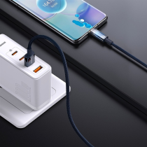 Baseus Explorer Series Auto Power-Off Fast Charging Data Cable USB to Type-C 100W 1m Blue