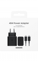 Samsung New Fast GaN Travel Charger 45W + Cable Type C To Type C Black