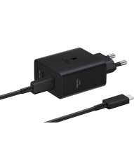 Samsung Fast GaN Travel Charger 50W Duo + Cable Type C To Type C Black