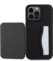Karl Lagerfeld Karl+Choupette Saffiano Cardslots & Stand Case Apple iPhone 15 Pro Max Black