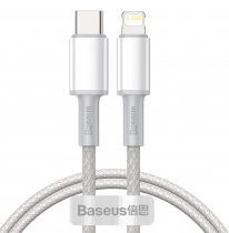 Baseus High Density Braided Fast Charging Data Cable Type-C to Lightning PD 20W 1m White