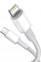 Baseus High Density Braided Fast Charging Data Cable Type-C to Lightning PD 20W 1m White