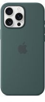 Apple iPhone 16 Pro Max Silicone Case with MagSafe Lake Green