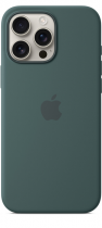 Apple iPhone 16 Pro Max Silicone Case with MagSafe Lake Green