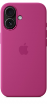 Apple iPhone 16 Silicone Case with MagSafe Fuchsia