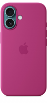 Apple iPhone 16 Silicone Case with MagSafe Fuchsia