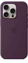 Apple iPhone 16 Pro Silicone Case with MagSafe Plum