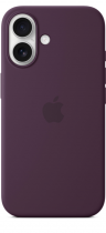 Apple iPhone 16 Silicone Case with MagSafe Plum