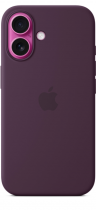 Apple iPhone 16 Silicone Case with MagSafe Plum