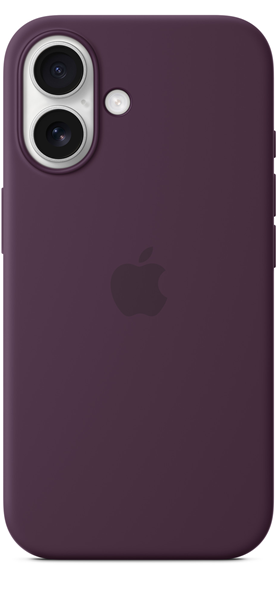 Apple iPhone 16 Silicone Case with MagSafe Plum