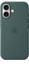 Apple iPhone 16 Silicone Case with MagSafe Lake Green