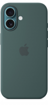 Apple iPhone 16 Silicone Case with MagSafe Lake Green