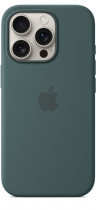 Apple iPhone 16 Pro Silicone Case with MagSafe Lake Green