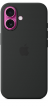 Apple iPhone 16 Silicone Case with MagSafe Black