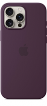 Apple iPhone 16 Pro Max Silicone Case with MagSafe Plum