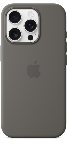 Apple iPhone 16 Pro Silicone Case with MagSafe Stone Gray