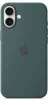 Apple iPhone 16 Plus Silicone Case with MagSafe Lake Green