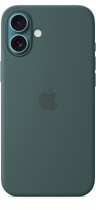 Apple iPhone 16 Plus Silicone Case with MagSafe Lake Green