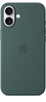Apple iPhone 16 Plus Silicone Case with MagSafe Lake Green