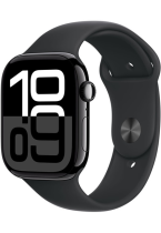 Apple Watch Series 10 GPS 46mm Jet Black Aluminium Case with Black Sport Band (M/L)