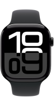 Apple Watch Series 10 GPS 46mm Jet Black Aluminium Case with Black Sport Band (M/L)